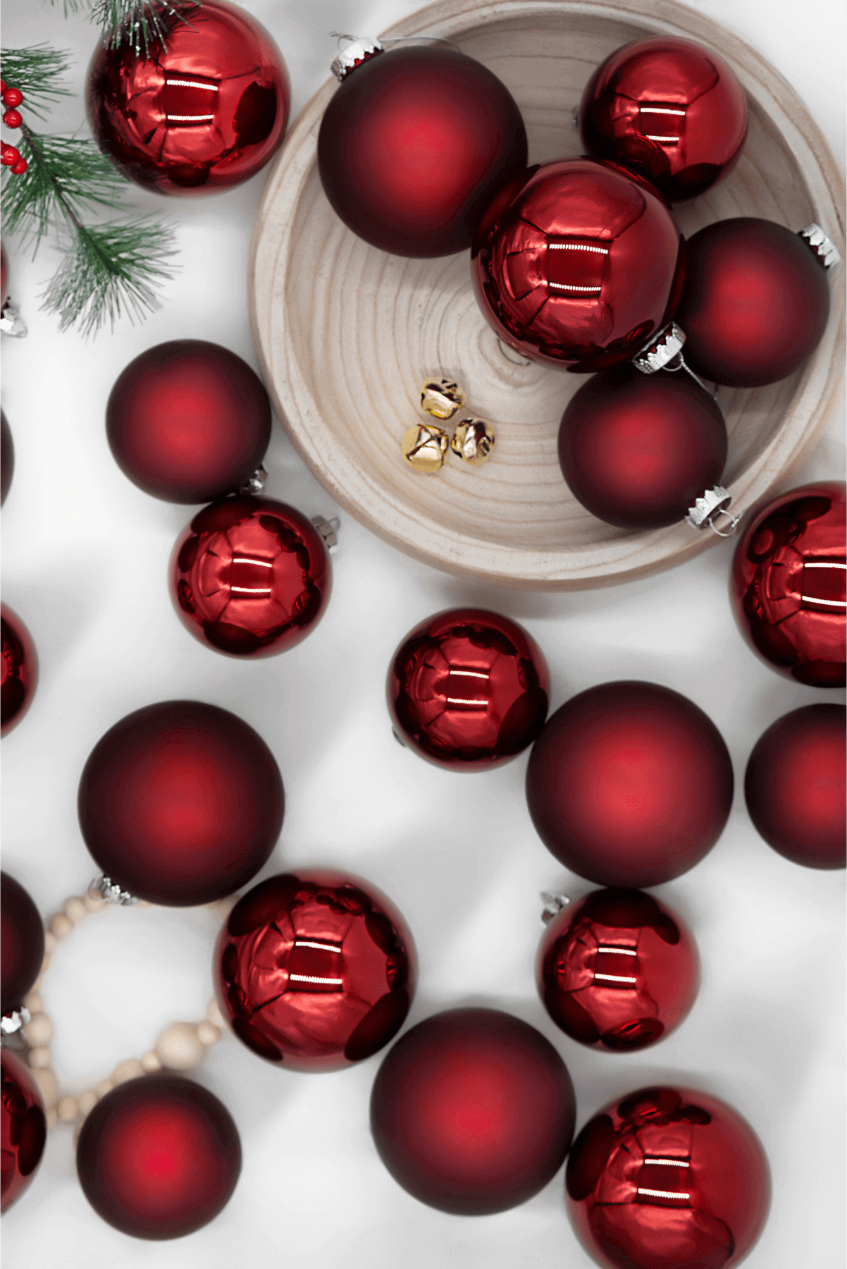 Burgundy Essential Glass Ornaments (24 Pack)