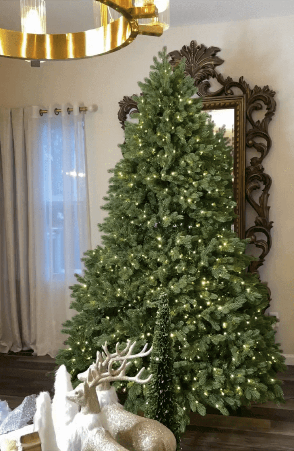 King of Christmas 6.5' Cypress Spruce Artificial Christmas Tree with 1000 Warm White & Multi-Color LED Lights