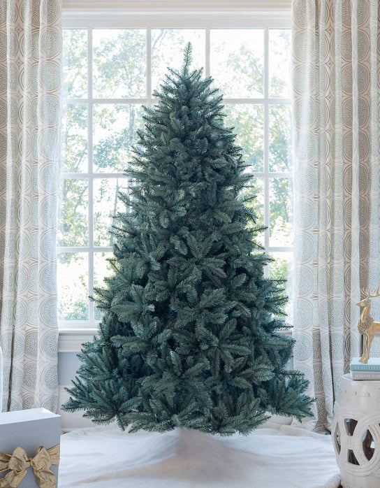 King of Christmas 8' Tribeca Spruce Blue Artificial Christmas Tree Unlit