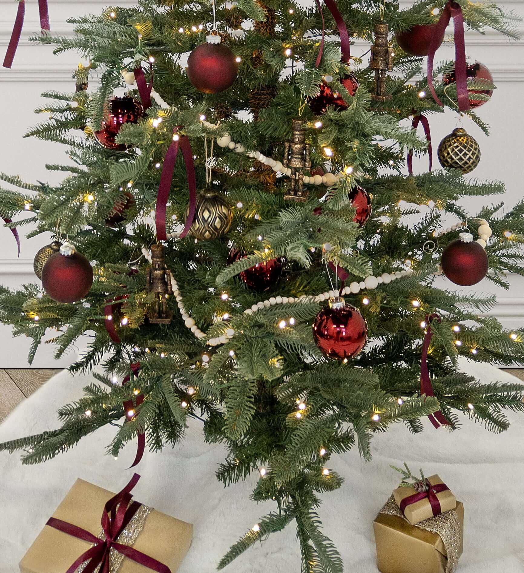 King of Christmas Burgundy Essential Glass Ornaments (24 Pack)