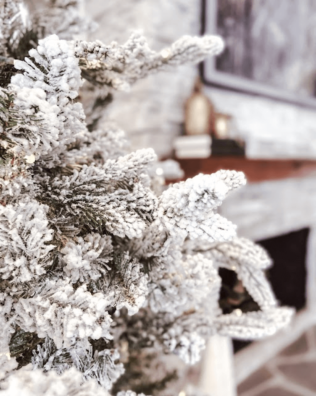King of Christmas 8' Queen Flock® Slim Artificial Christmas Tree Unlit