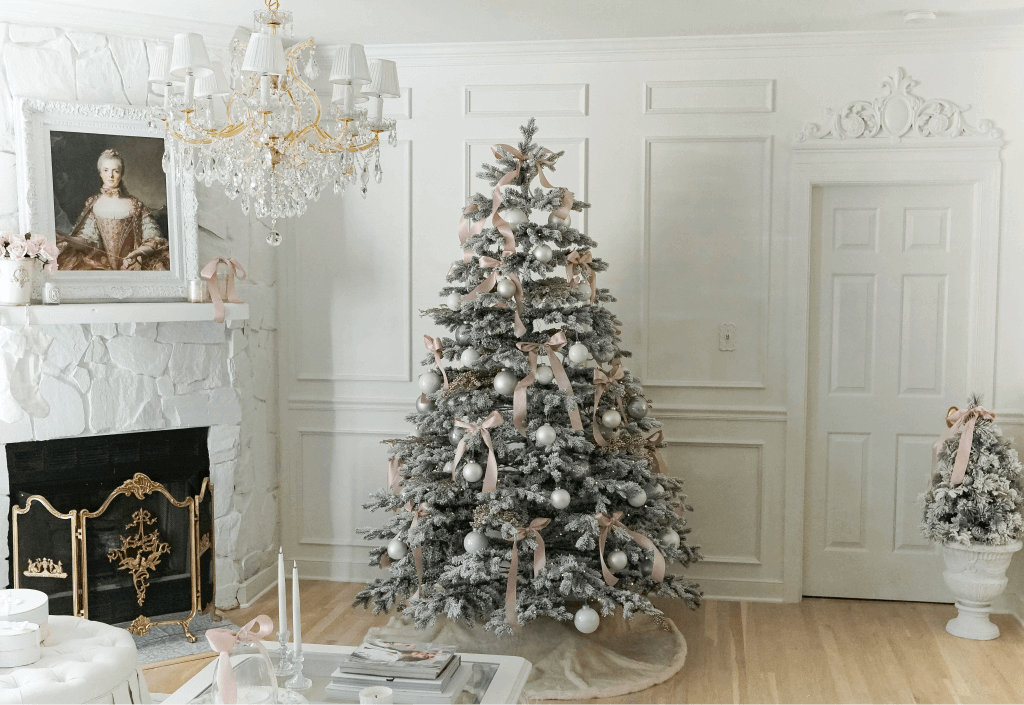King of Christmas 7.5' Rushmore Flock Quick-Shape Tree 750 Warm White Led Lights