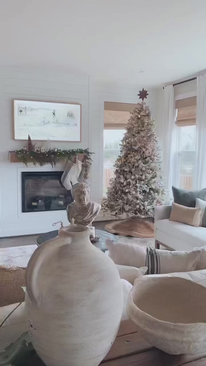King of Christmas 10' King Flock® Artificial Christmas Tree Unlit