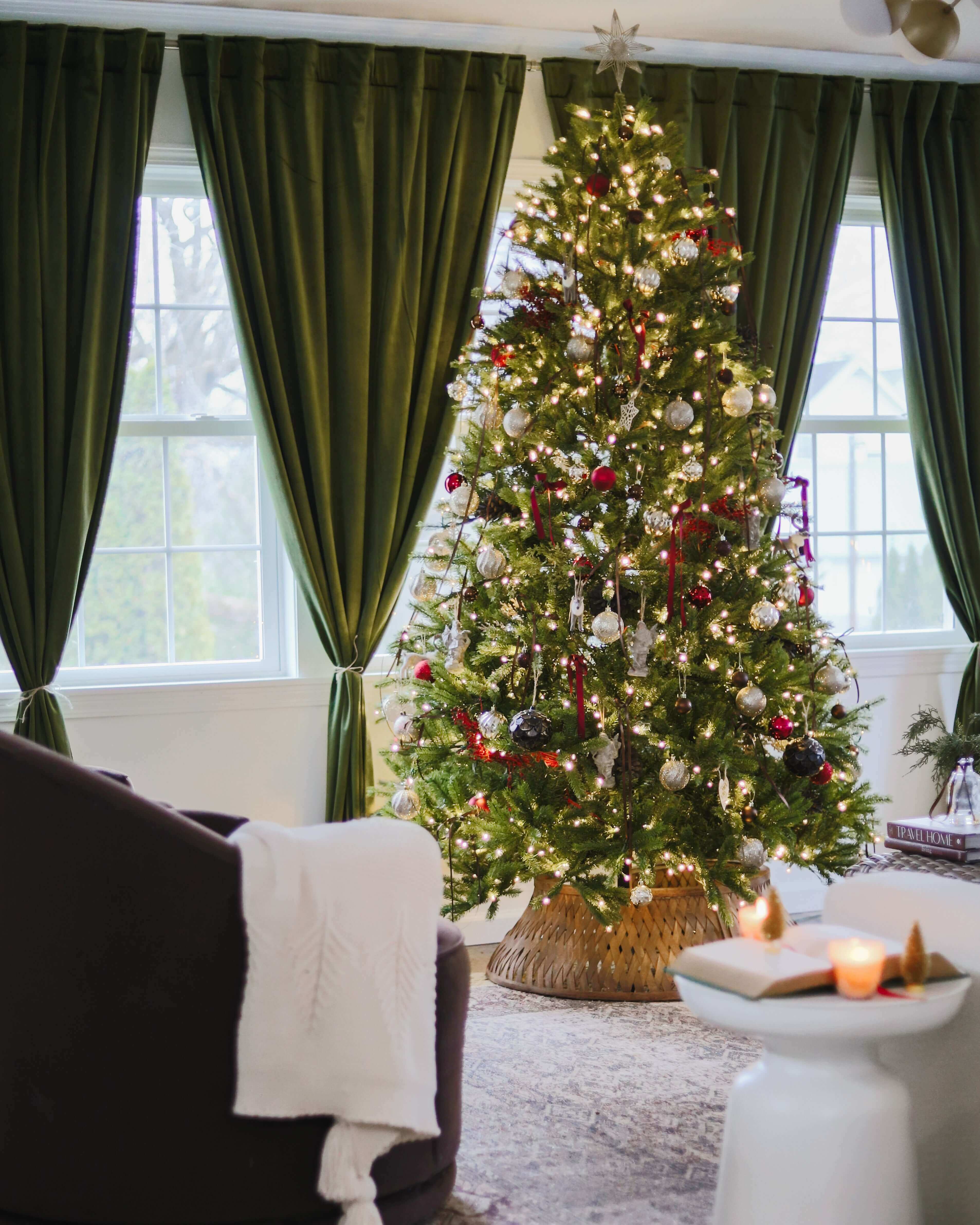 King of Christmas 12' King Fraser Fir Quick-Shape Artificial Christmas Tree with 2300 Warm White & Multi-Color LED Lights