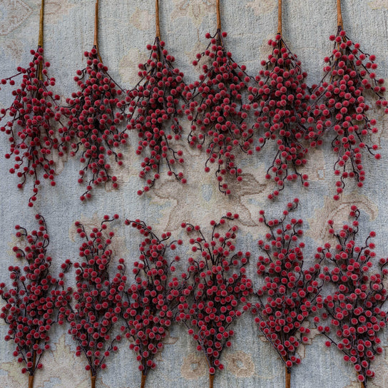 King of Christmas Sugar Berry Picks (12 Pack)