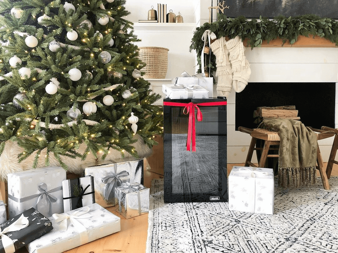 King of Christmas 12' King Fraser Fir Quick-Shape Artificial Christmas Tree with 2300 Warm White & Multi-Color LED Lights