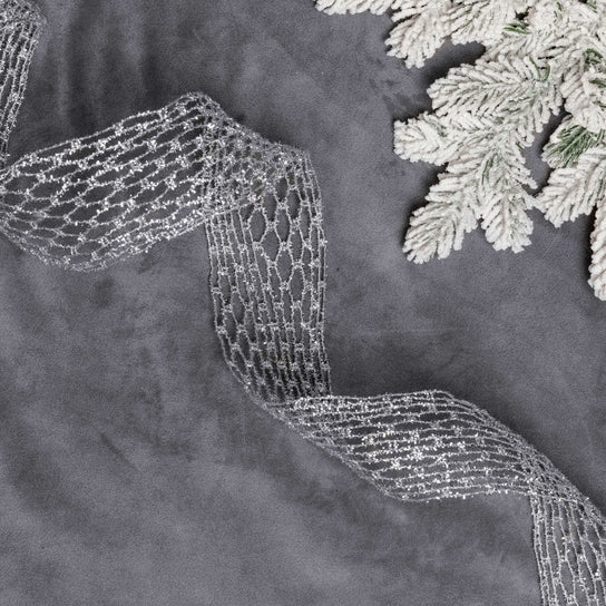 King of Christmas Netted Stretch Ribbon (10 yards)