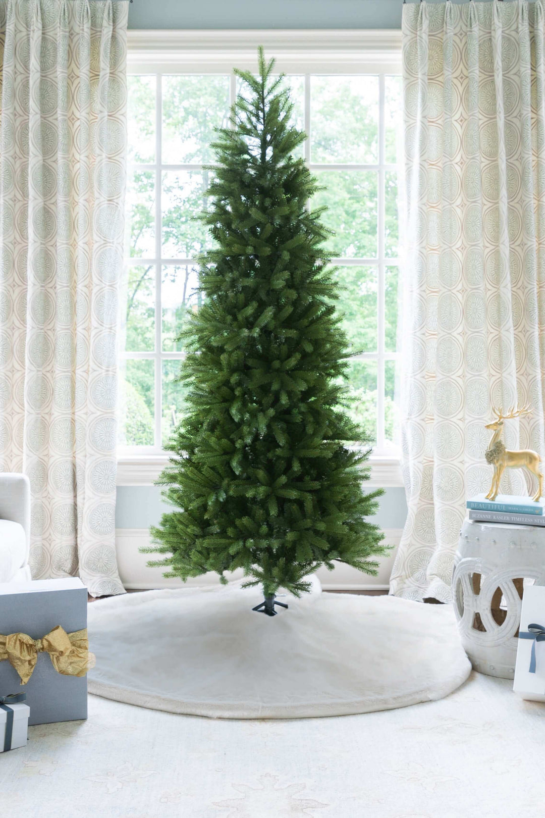 King of Christmas 9' King Fraser Fir Slim Quick-Shape Artificial Christmas Tree Unlit