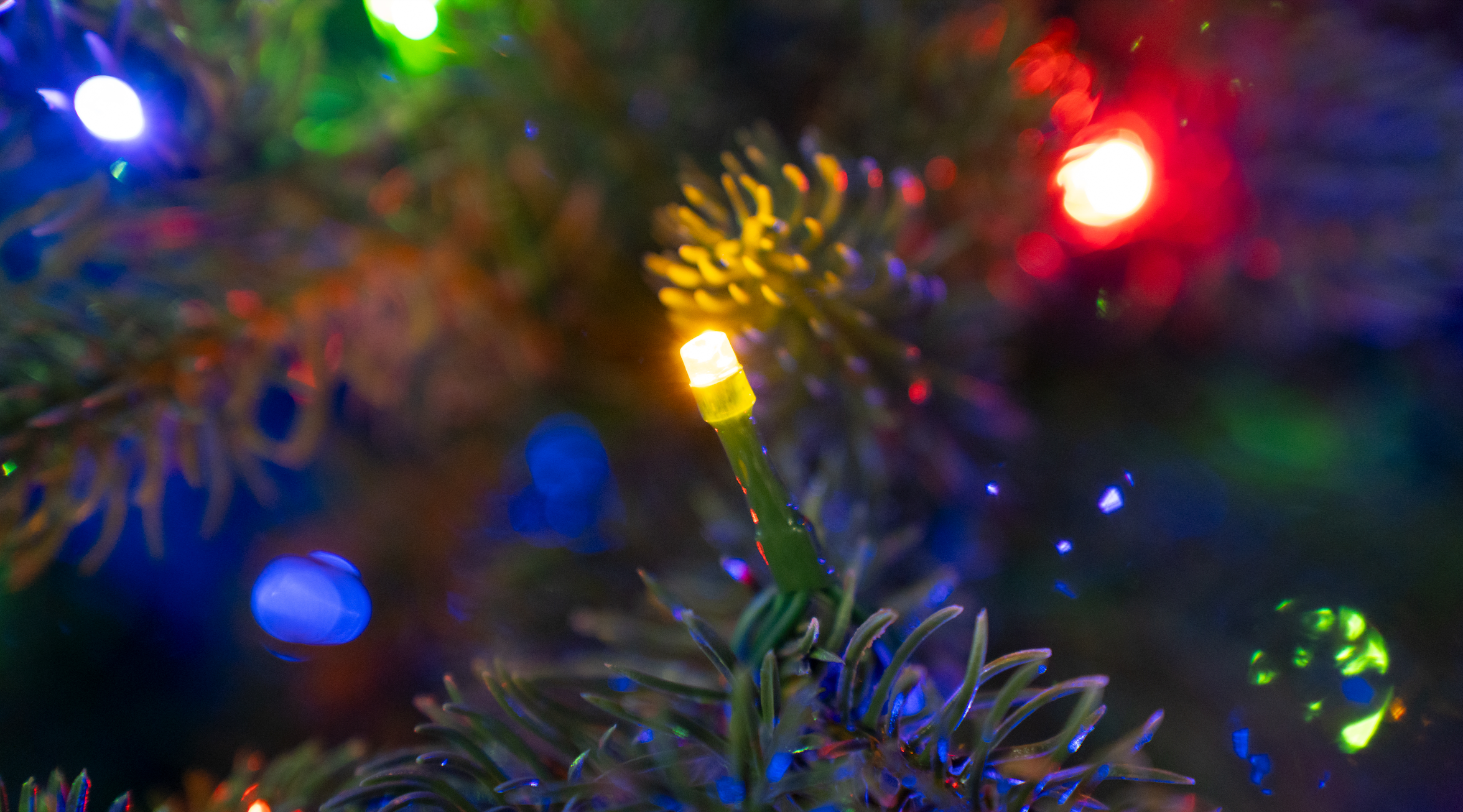 Multicolor Pre-Lit Artificial Christmas Trees