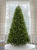 King of Christmas 9' King Douglas Fir Artificial Christmas Tree with 1200 Warm White & Multi-Color LED Lights