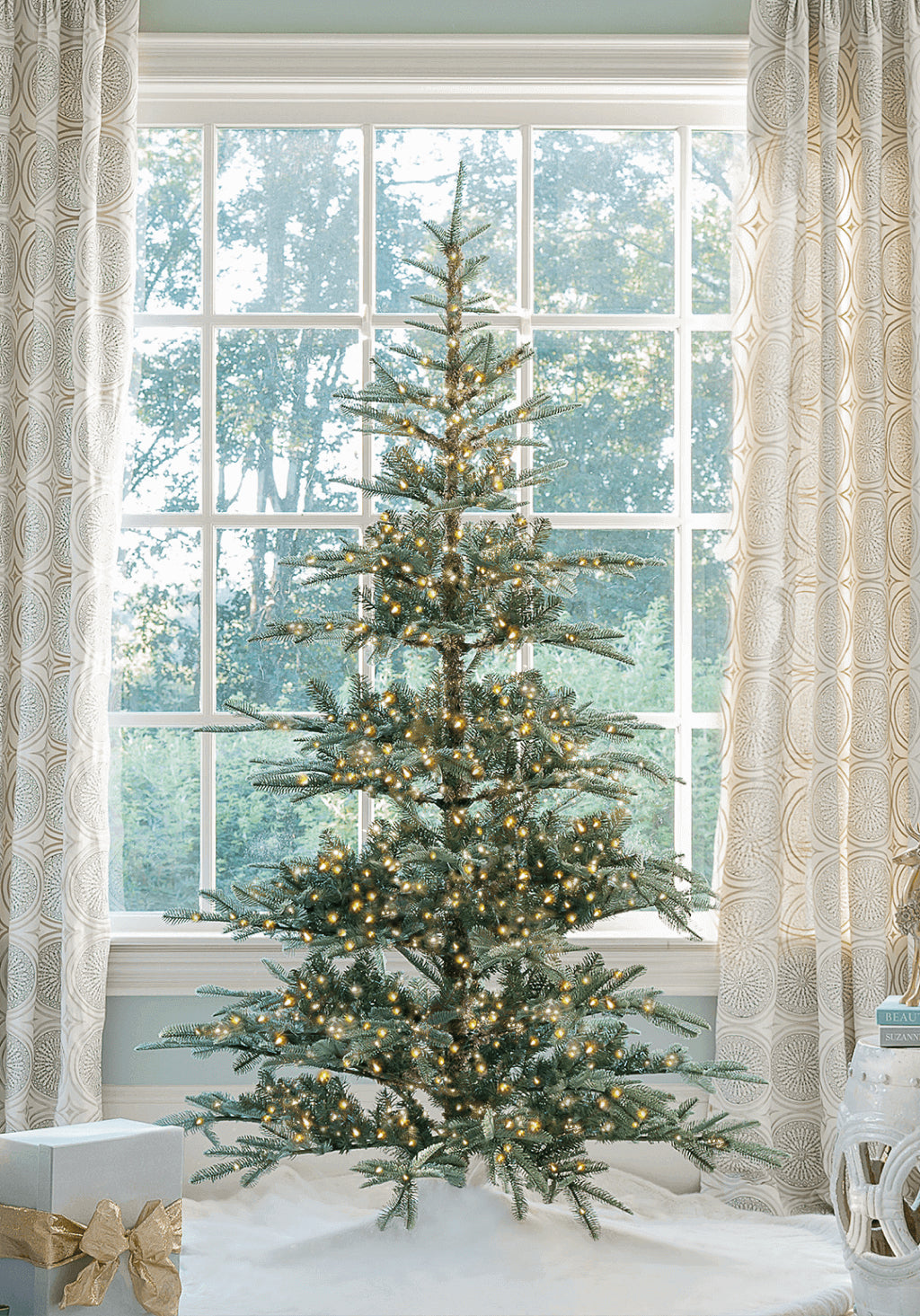 King of Christmas 7' King Noble Fir Artificial Christmas Tree with 2000 Lux LED Lights