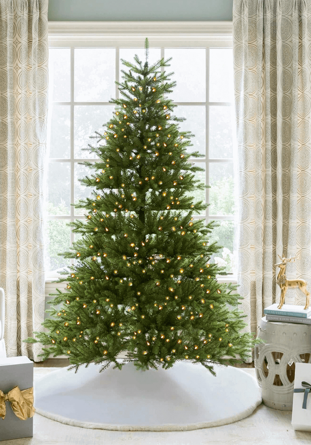 King of Christmas 7.5' Alpine Fir Tree 800 Warm White Led Lights