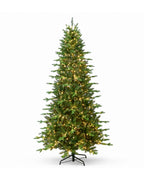 9' Alpine Fir Slim Artificial Christmas Tree 3000 Lux LED Lights