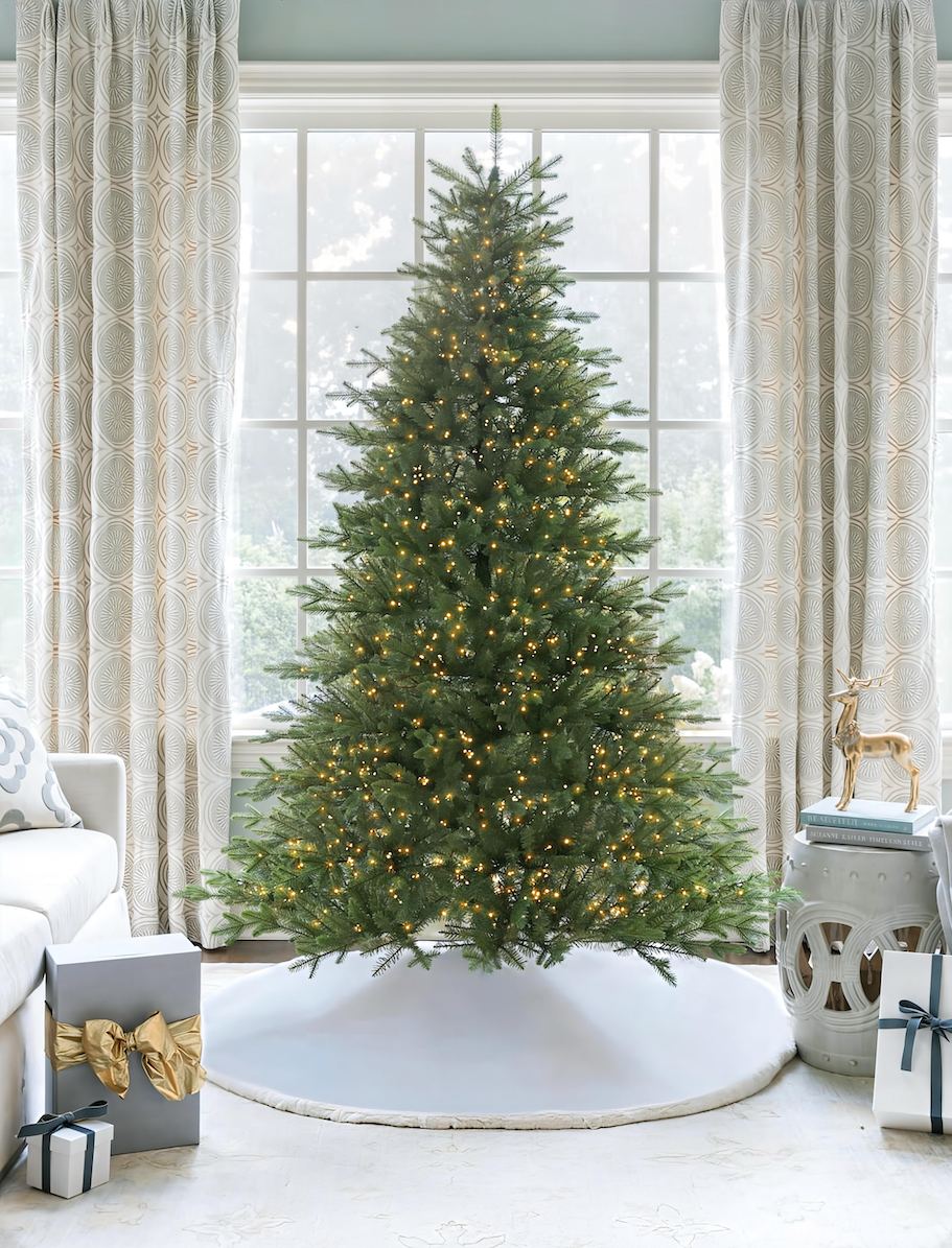 King of Christmas 7.5' Alpine Fir Artificial Christmas Tree 2500 Lux LED Lights