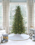King of Christmas 9' Alpine Fir Slim Artificial Christmas Tree 3000 Lux LED Lights