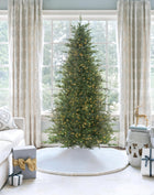 7.5' Alpine Fir Slim Artificial Christmas Tree 1800 Lux LED Lights