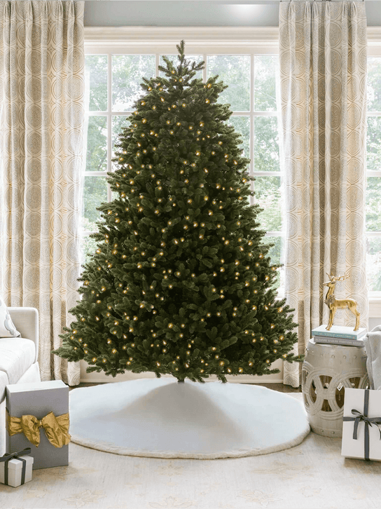 King of Christmas 7.5' Aspen Fir Quick-Shape Tree with 1400 Warm White & Multi-Color LED Lights