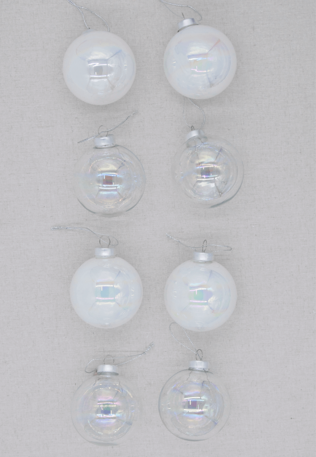 King of Christmas Bubbles Glass Ornament Set (8 Pack)