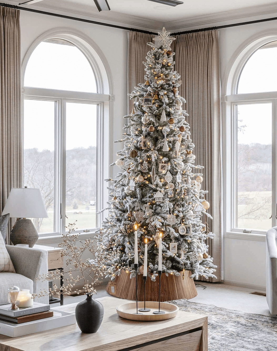 King of Christmas Christmas - Christmas Chic 15 Piece Glass Ornament Set (Forest-Brown, Gold)