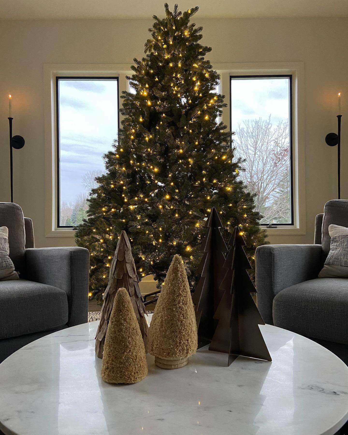 King of Christmas 10' Cypress Spruce Quick-Shape Artificial Christmas Tree with 2300 Warm White & Multi-Color LED Lights