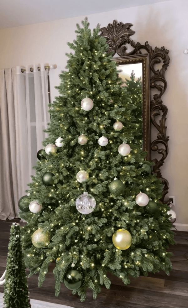 7.5 Foot Cypress Spruce Artificial Christmas Tree 1450 Dual Color LED