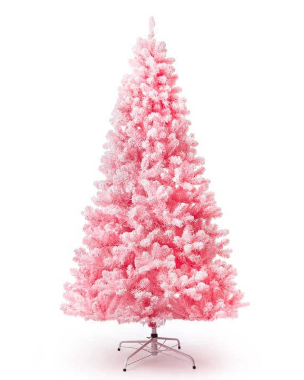 7.5' Duchess Pink Flock Tree with Warm White LED Lights - OPEN BOX - FINAL SALE