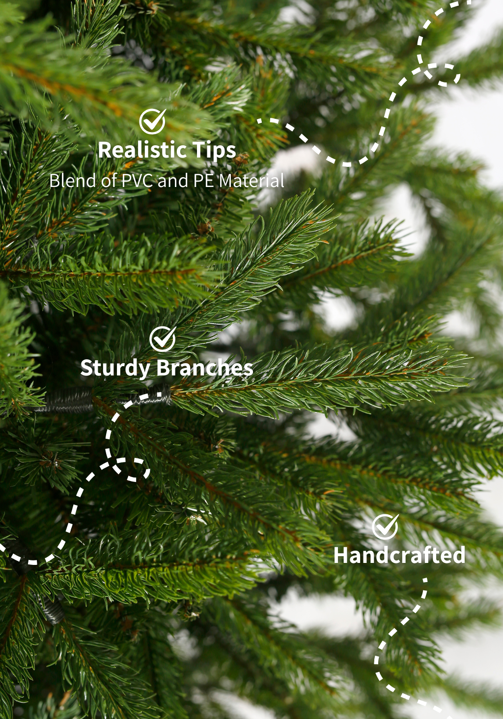 7.5' King Fraser Fir Slim Artificial Christmas Tree Unlit