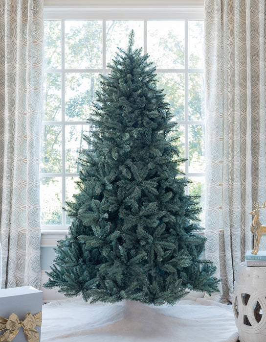 King of Christmas 7' Tribeca Spruce Blue Artificial Christmas Tree Unlit