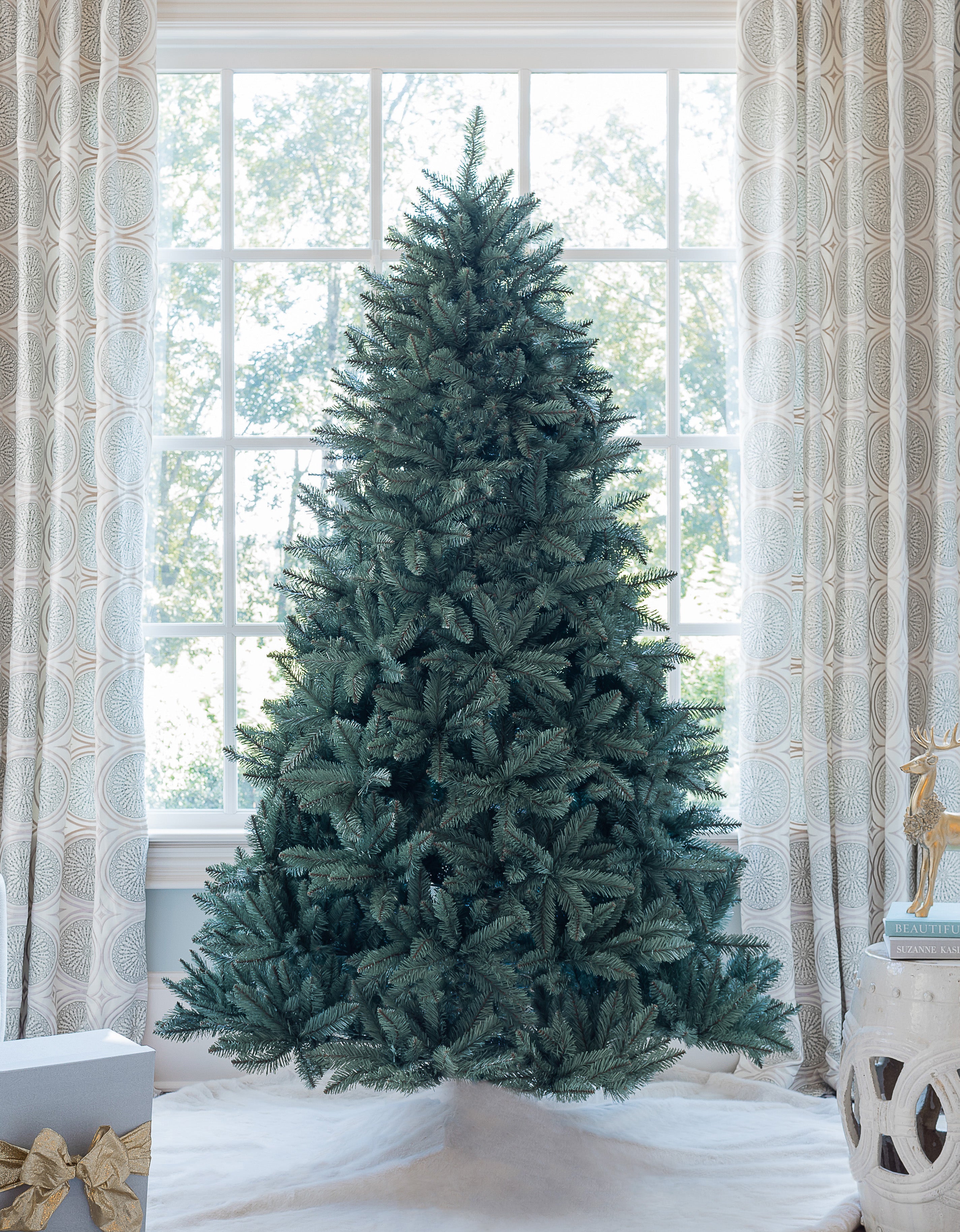 9' Tribeca Spruce Blue Artificial Christmas Tree Unlit