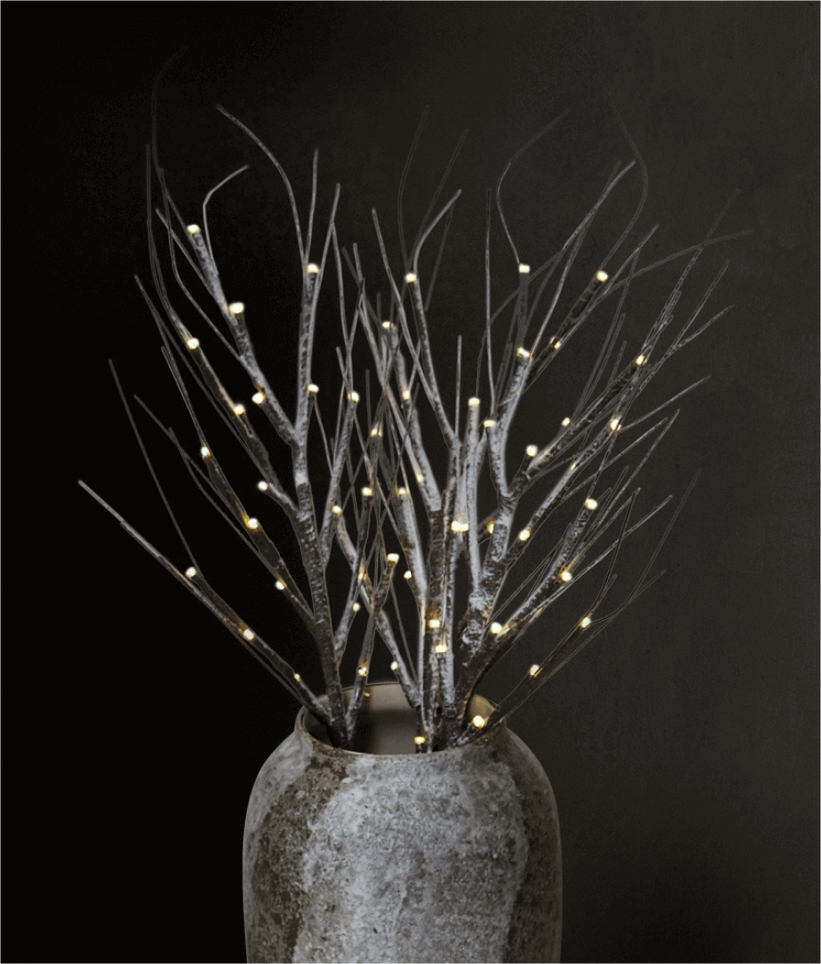 King of Christmas Flocked LED Branches (3 Pack)
