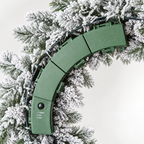28" Queen Flock™ Artificial Christmas Wreath with LED Lights (3D Battery Operated)