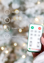 7' Prince Flock® Tree with Warm White LED Lights - OPEN BOX - FINAL SALE