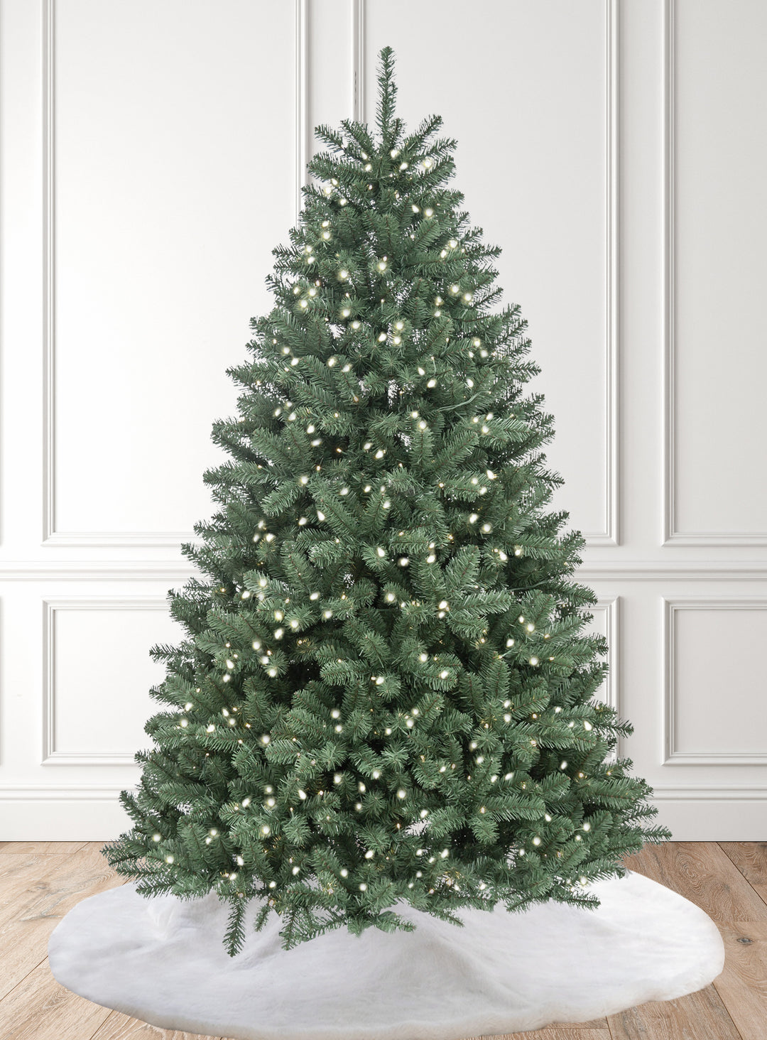 9' Hancock Spruce Artificial Christmas Tree 750 Warm White Led Lights