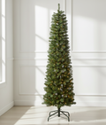 6' Hancock Spruce Pencil Artificial Christmas Tree 300 Warm White LED Lights