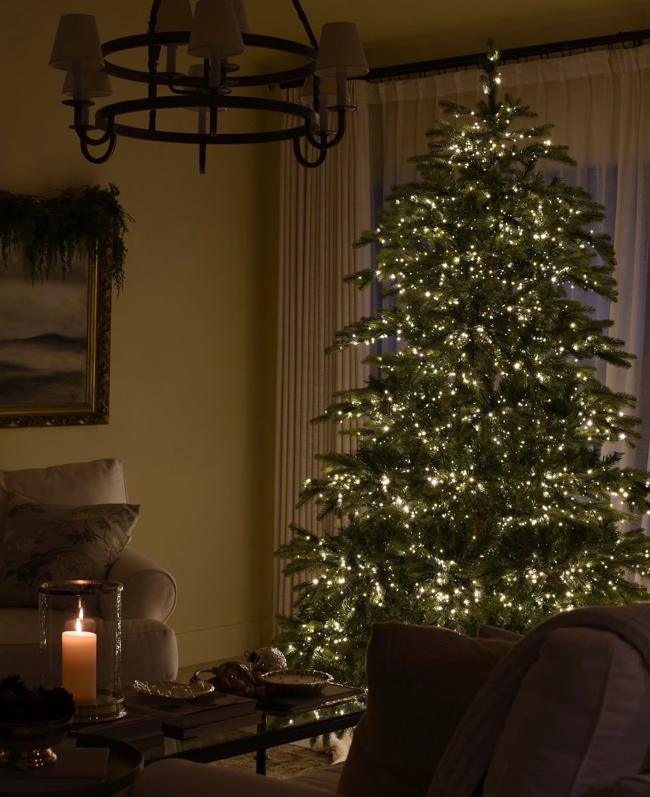 7.5' Silverpeak Fir™ Artificial Christmas Tree 3400 Warm White & Multi-Color Twinkle LED Lights