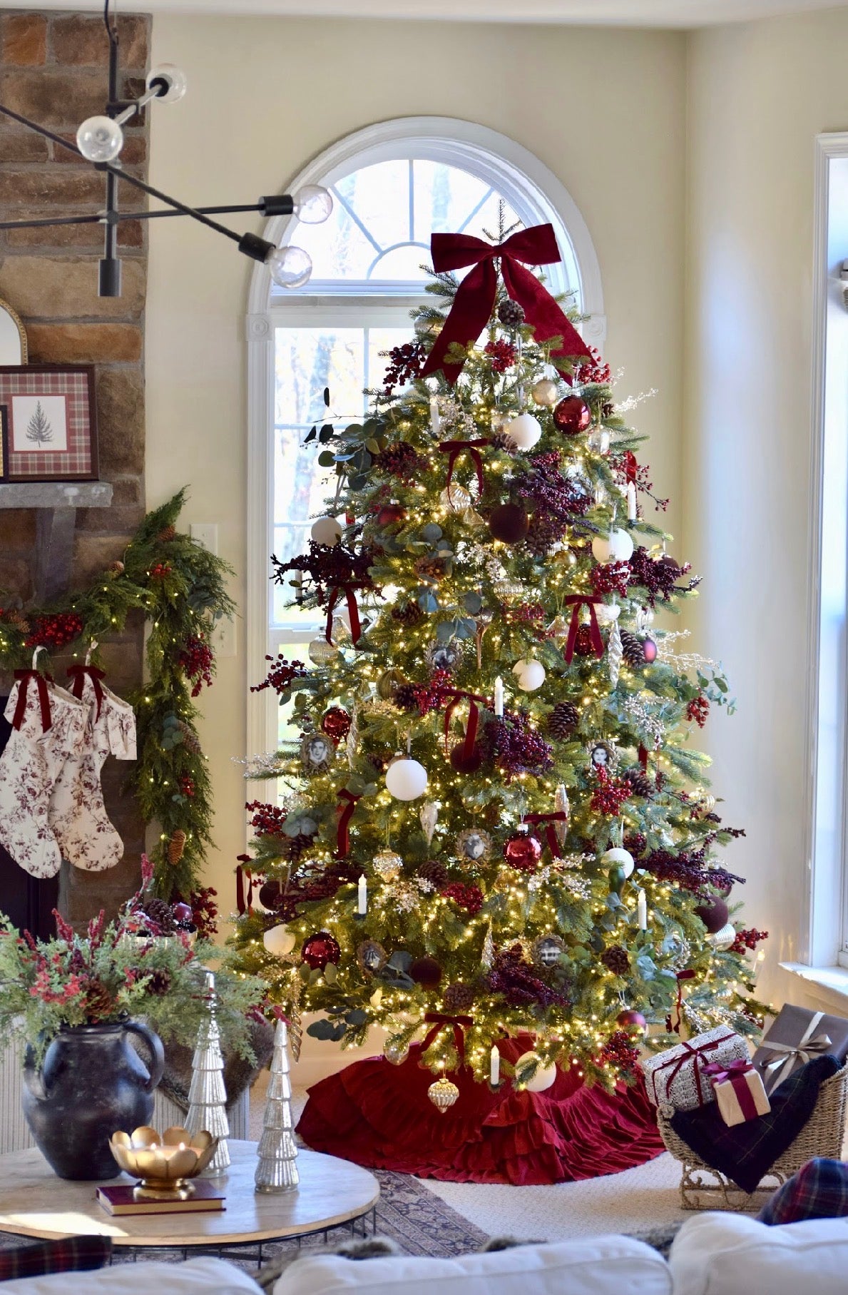 7.5' Silverpeak Fir™ Artificial Christmas Tree 3400 Warm White & Multi-Color Twinkle LED Lights