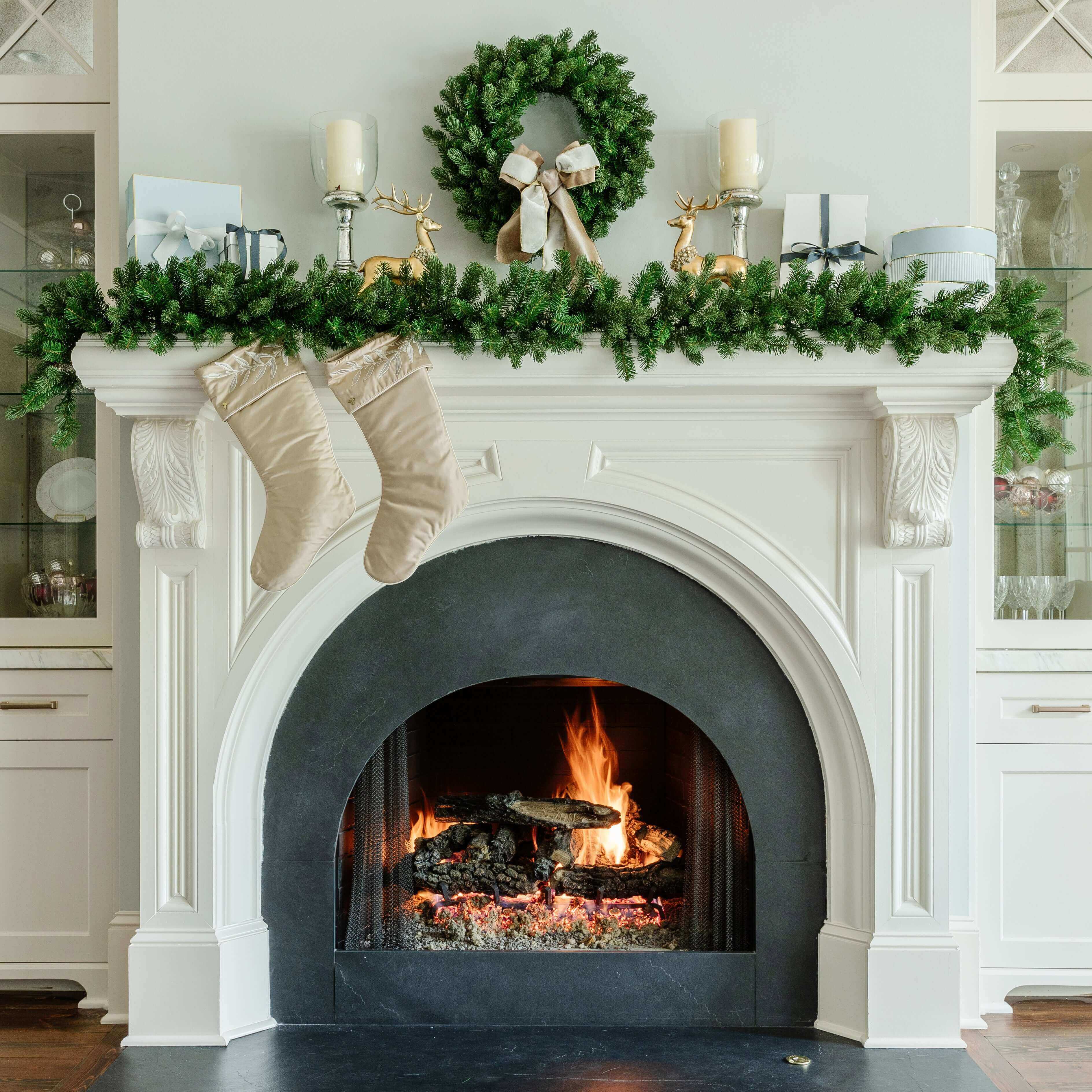 King of Christmas 9' x 10" King Fraser Fir Garland with Warm White LED Lights (Plug Operated)