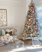12' King Flock® Artificial Christmas Tree Unlit