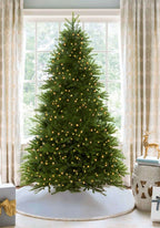  King of Christmas 6.5' King Fraser Fir Quick-Shape Artificial Christmas Tree with 750 Warm White & Multi-Color LED Lights