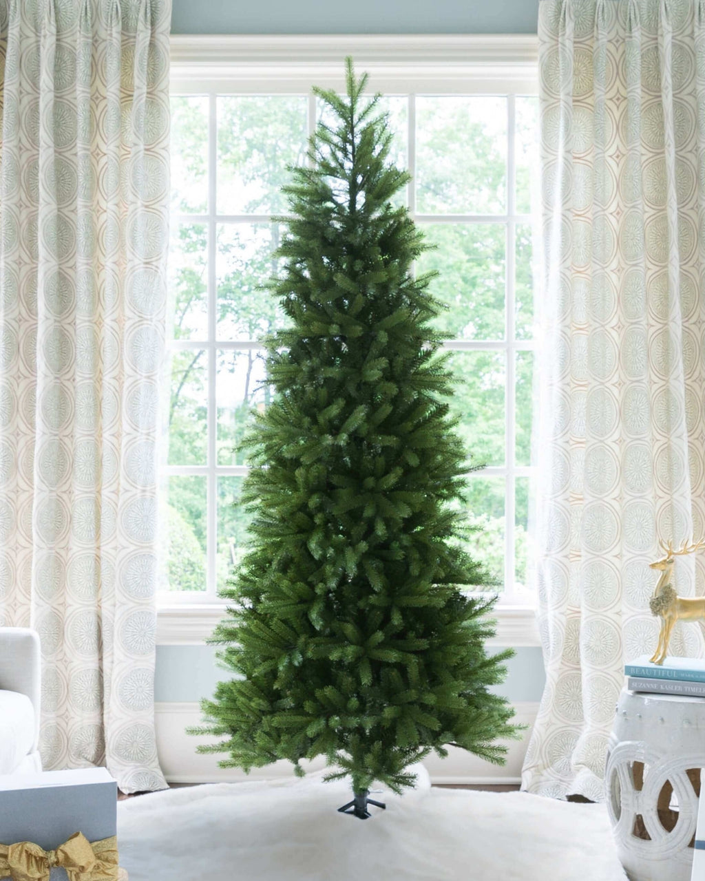 10' King Fraser Fir Slim Artificial Christmas Tree Unlit