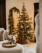 King of Christmas 8' King Noble Fir Artificial Christmas Tree with 600 Warm White LED Lights