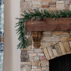 King of Christmas 9' x 12" King Noble Fir Garland with Warm White LED Lights (Plug Operated)