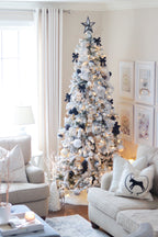 6.5' King Flock® Slim Tree Unlit - OPEN BOX - FINAL SALE