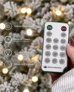 7.5' Queen Flock® Slim Artificial Christmas Tree With 1800 Lux LED Lights