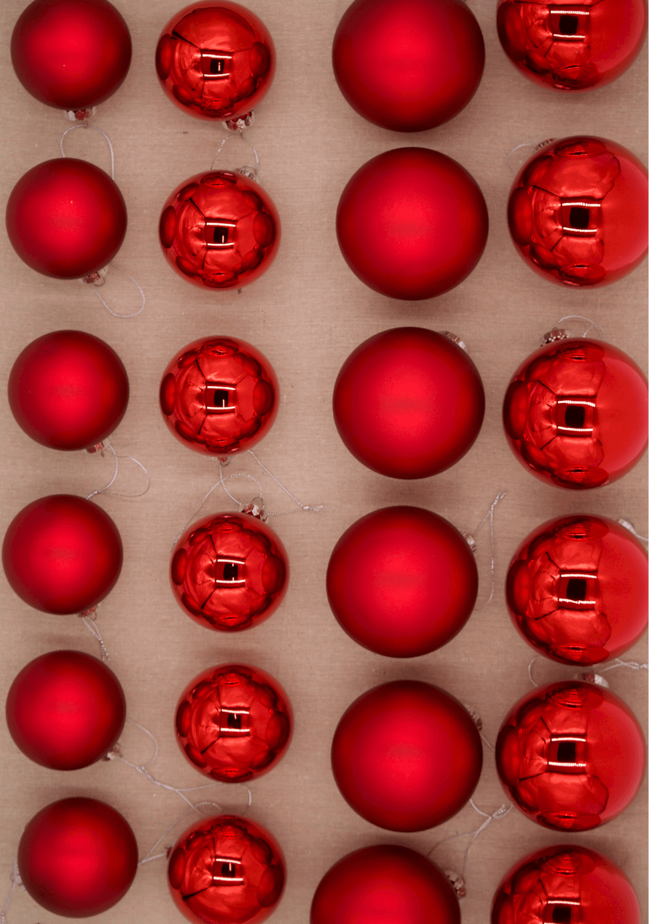 Red Essential Glass Ornaments (24 Pack)