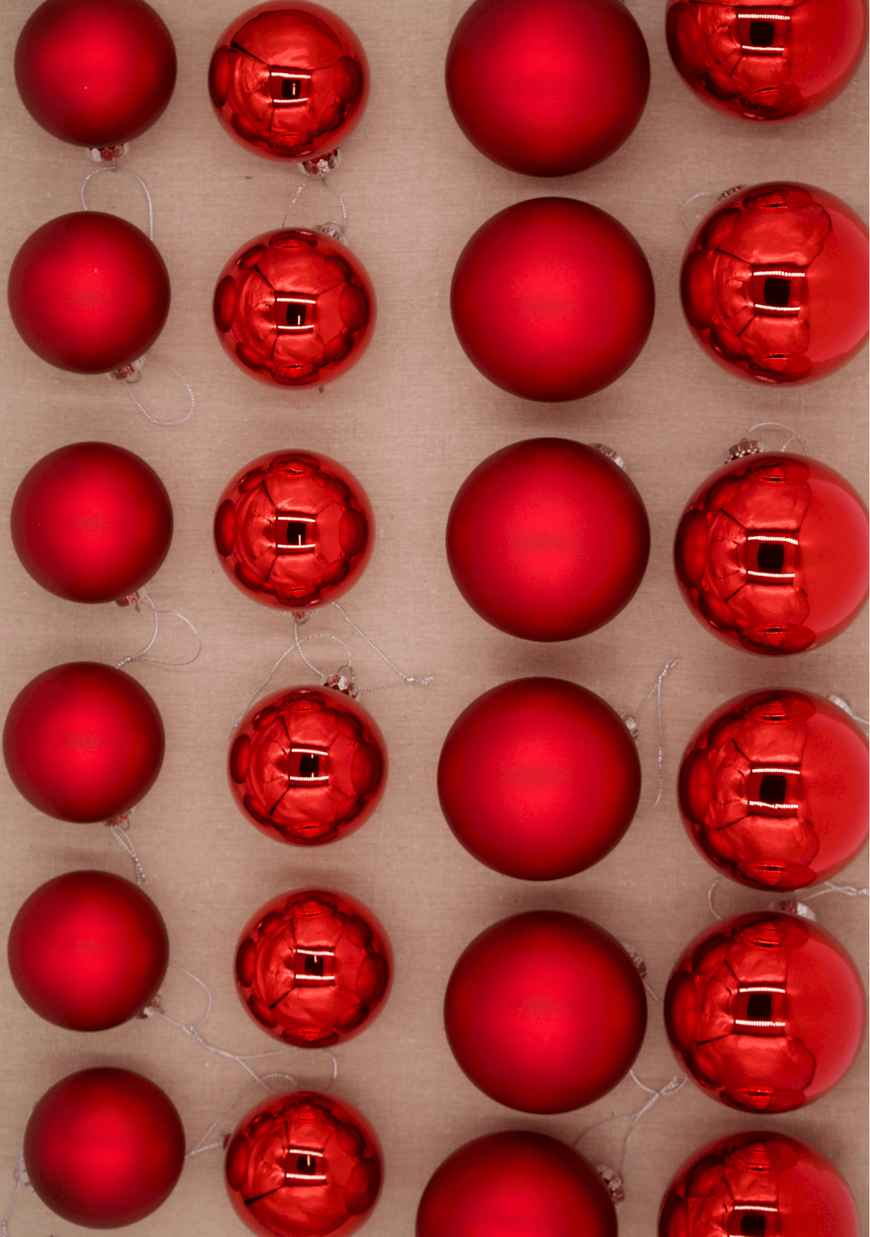 King of Christmas Red Essential Glass Ornaments (24 Pack)