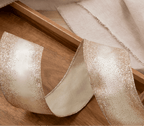 King of Christmas Gold Glitter Ribbon (10 Yards)
