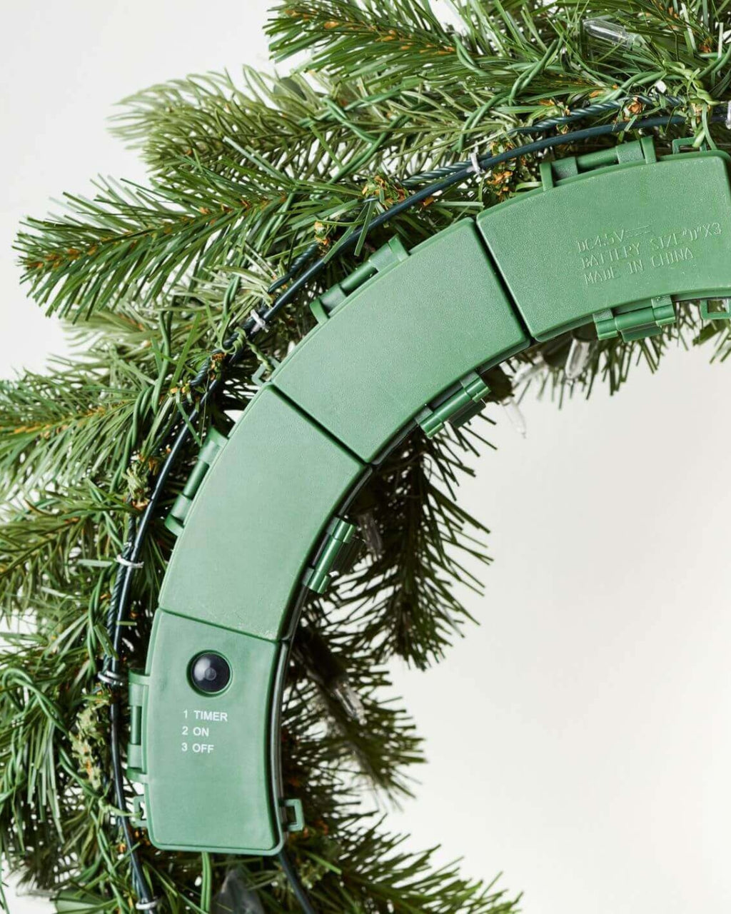 28" King Fraser Fir Artificial Christmas Wreath with LED Lights (3D Battery Operated)
