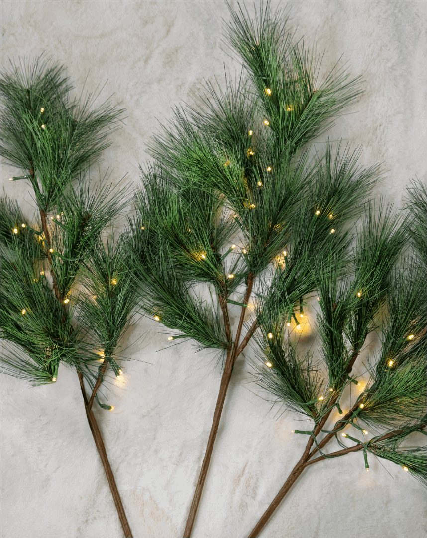 King of Christmas Pine LED Branches (3 Pack)