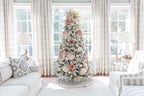 9' King Flock® Artificial Christmas Tree with 1100 Warm White LED Lights